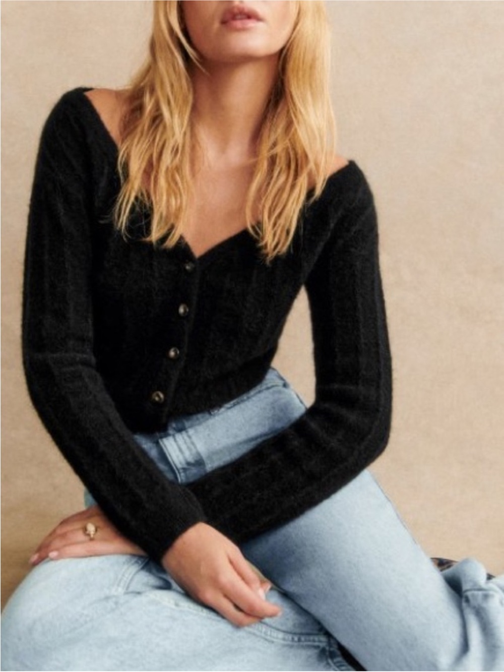 Sezane Abele sweater in black